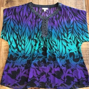 Dress Barn flowy top, size 1X